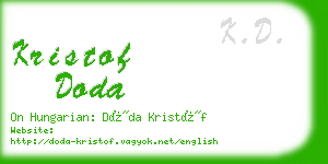 kristof doda business card